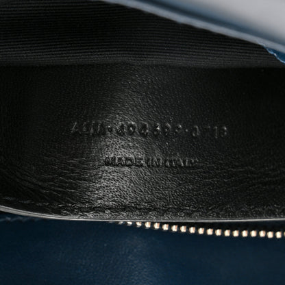Saint Laurent Calfskin Y Quilted Monogram Small Loulou Chain Satchel Denim Blue 7 of 11