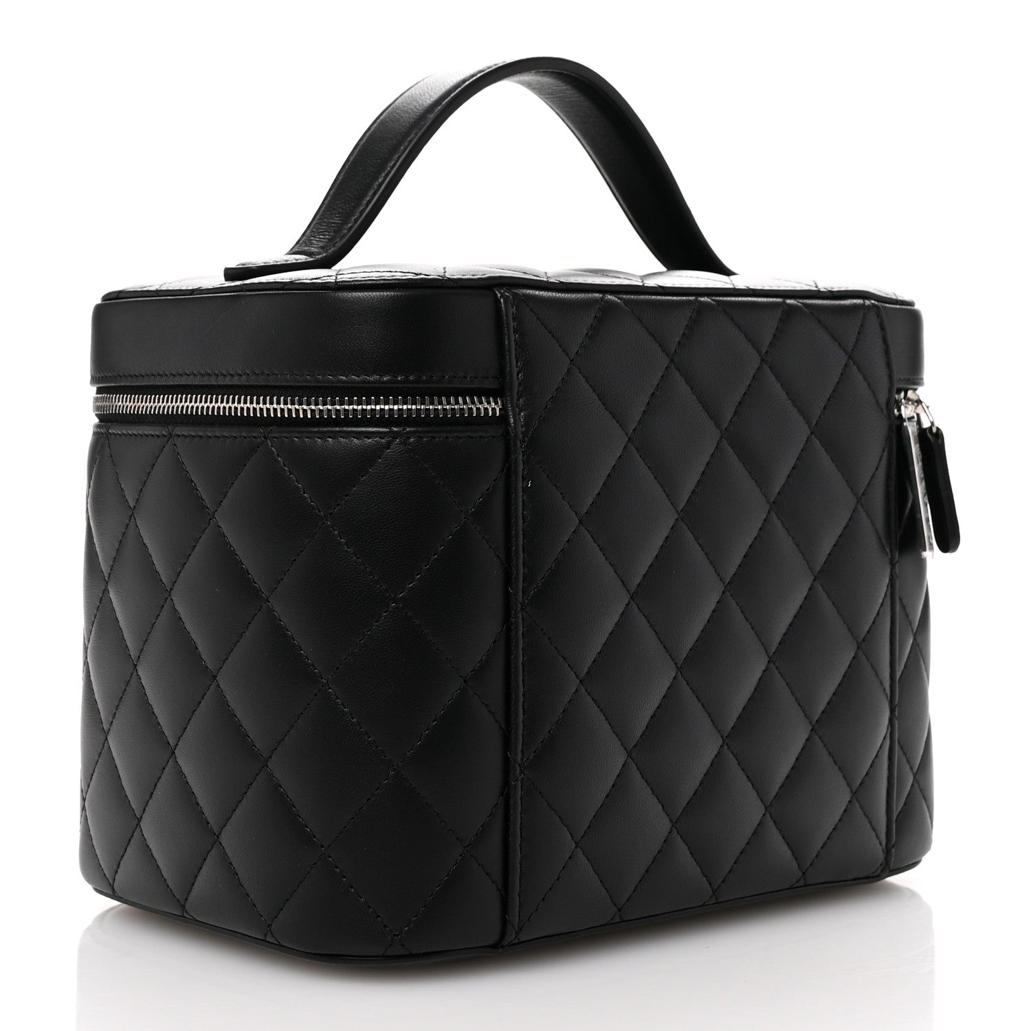 Chanel Lambskin Quilted Large Vanity Pouch Black 3 of 8
