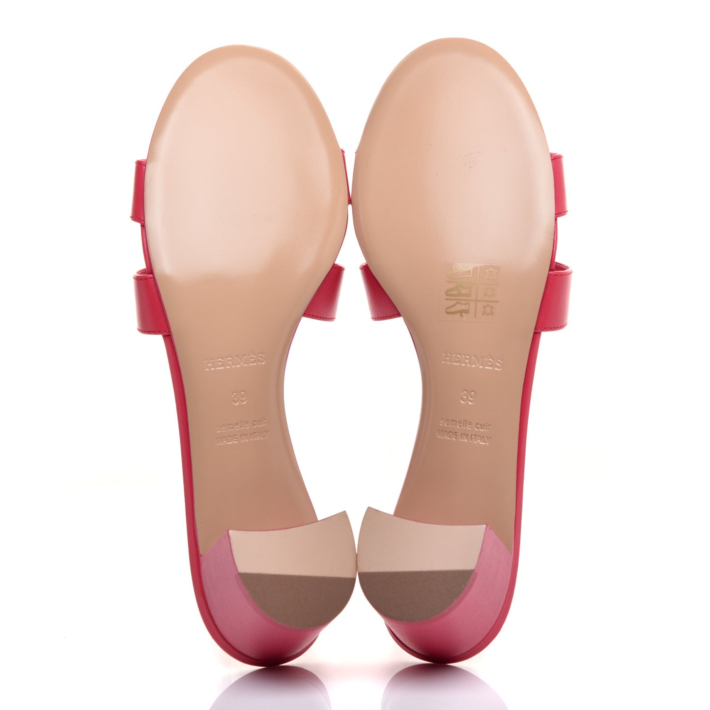 Calfskin Oasis Sandals 39 Fuschia