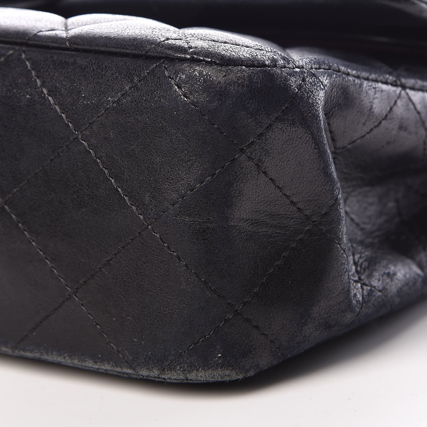 Chanel Lambskin Quilted Medium Double Flap Black 11 of 20