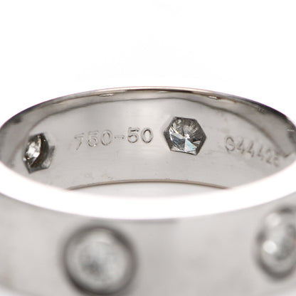 Cartier 18K White Gold 6 Diamond 5.5mm LOVE Ring 50 5.25 5 of 8