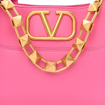 Valentino Garavani Nappa Stud Sign Hobo Feminine Pink 7 of 9
