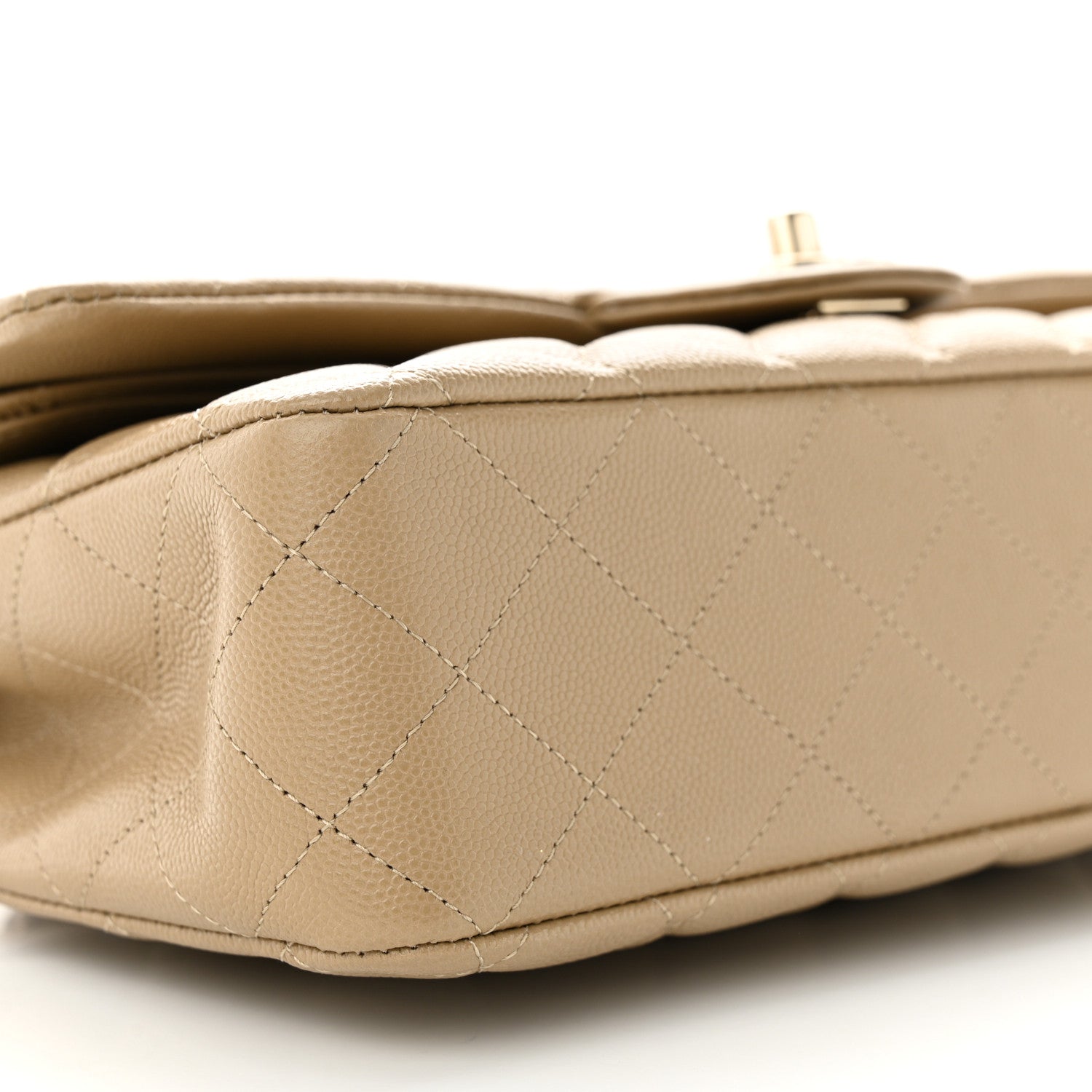 Chanel Caviar Quilted Medium Double Flap Dark Beige 9 of 11