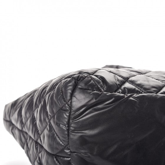 Chanel Nylon Quilted Coco Cocoon Medium Reversible Tote Black Red 17 of 20