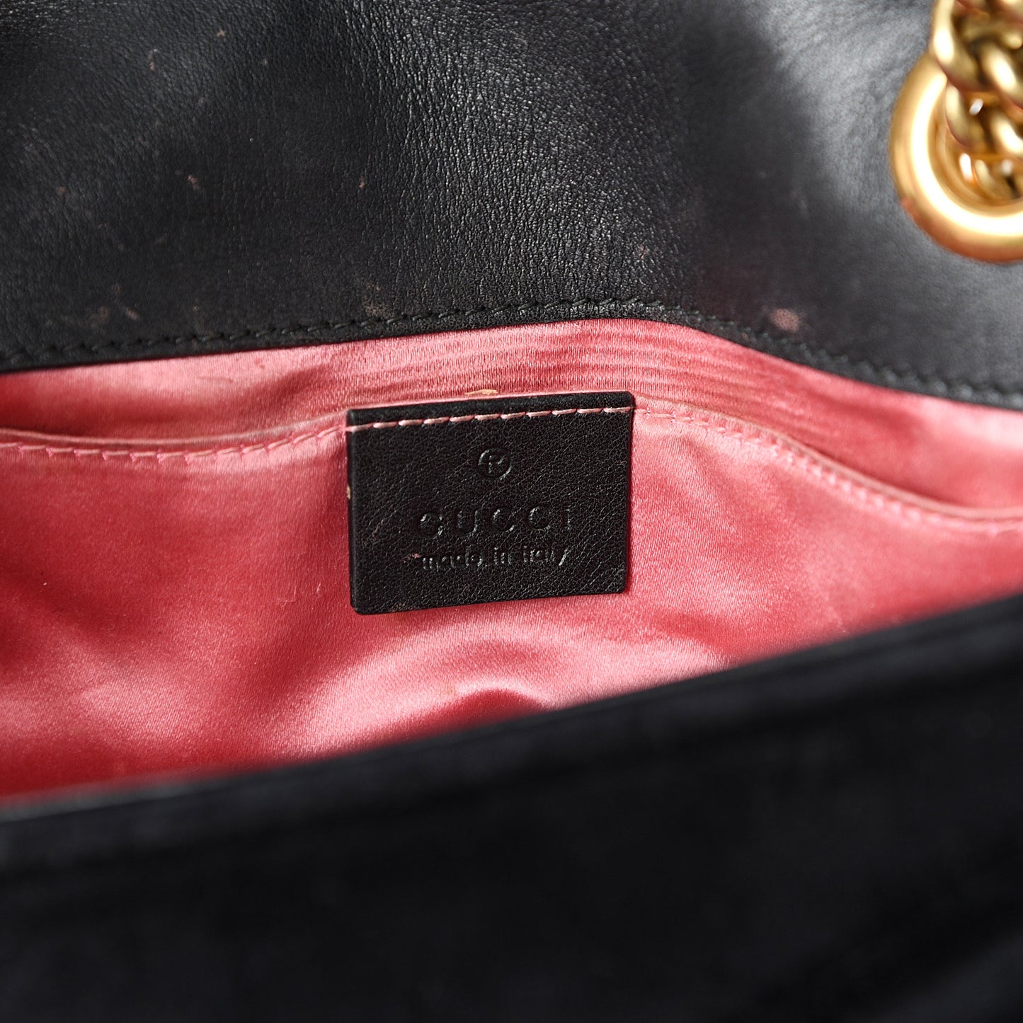 Velvet Matelasse Mini GG Marmont Shoulder Bag Black