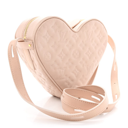 Louis Vuitton Lambskin Embossed Monogram Fall In Love Sac Coeur Light Pink 3 of 9