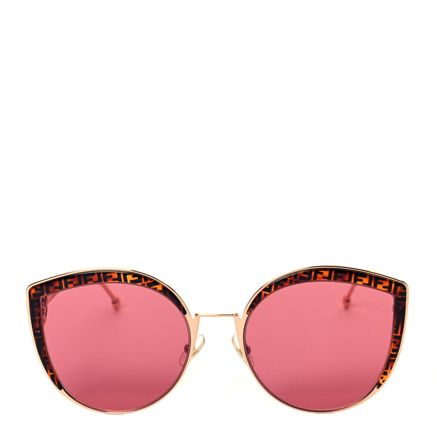 Metal Acetate F is Fendi FF Cat Eye Sunglasses FF 0290/S Pink Havana