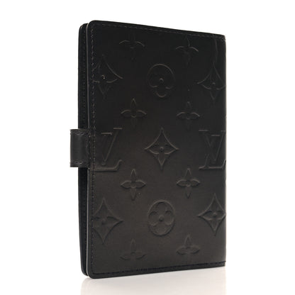 Louis Vuitton Mat Monogram Small Ring Agenda Cover Black 3 of 7