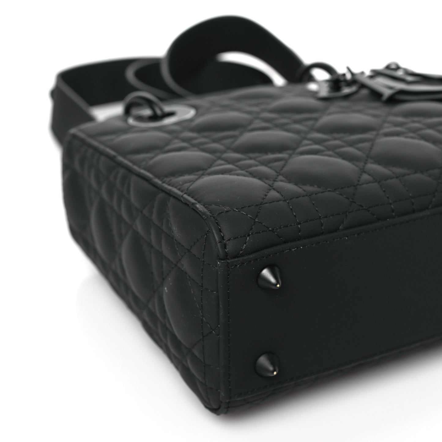 Ultra Matte Calfskin Cannage Small My ABCDior Lady Dior Black