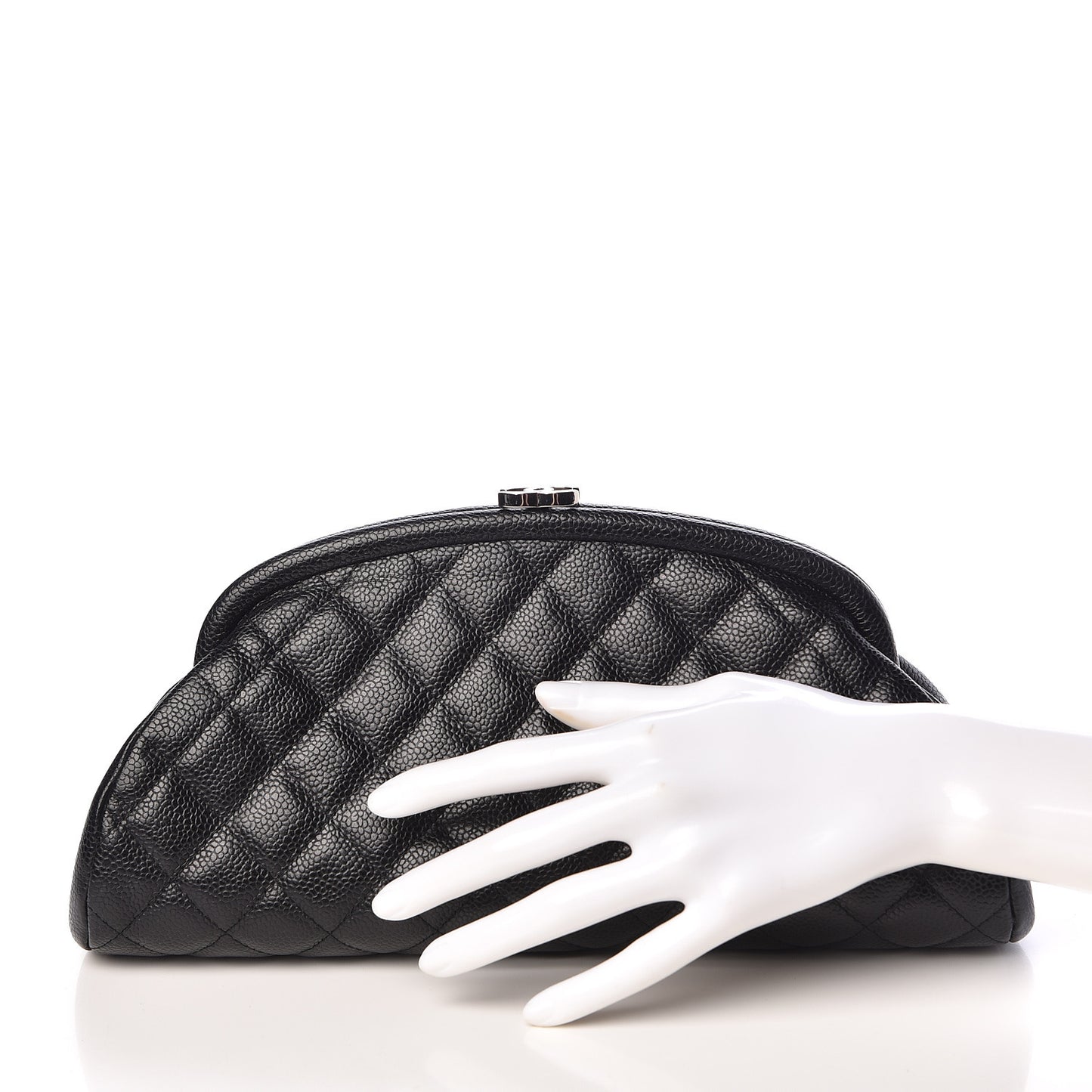 Caviar Quilted Timeless Clutch Black