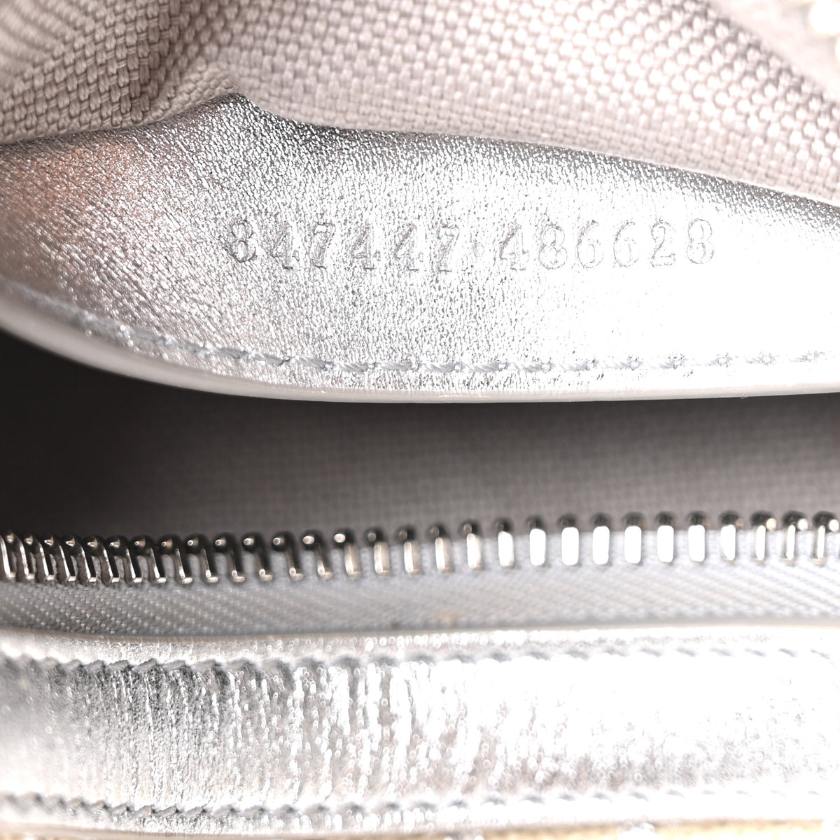 GG Supreme Monogram Emblem Small Shoulder Bag Beige Silver