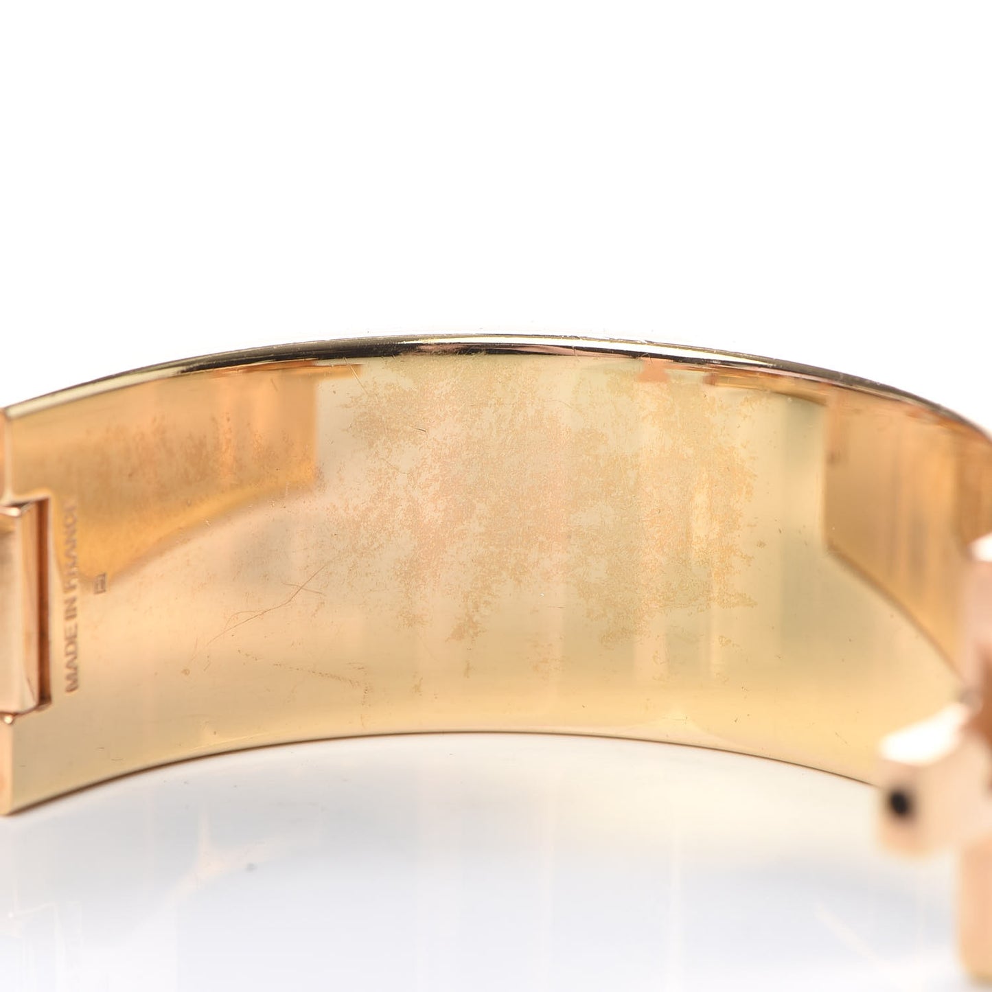 Enamel Wide Clic Clac H Bracelet GM White