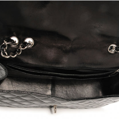 Chanel Distressed Patent Jumbo Single Flap Black 7 of 9