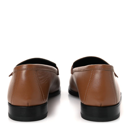 Hermes Calfskin Mens Monterey Loafers 41.5 Marron Teck 6 of 13
