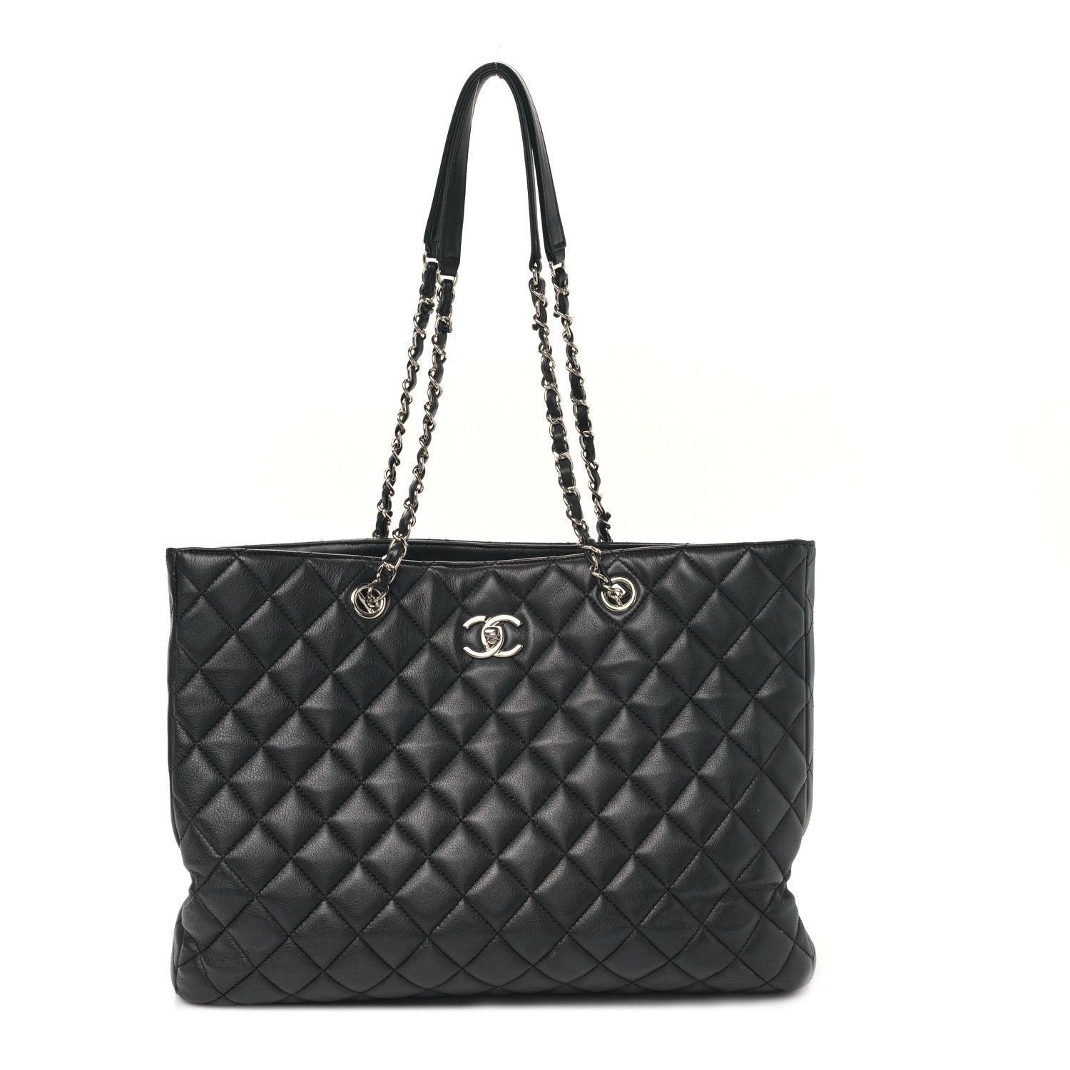 Chanel Calfskin Quilted Large Classic Shopping Tote Black 1 of 9