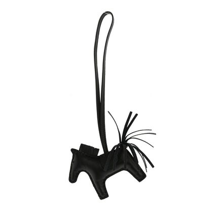 Hermes Milo Lambskin Grigri Rodeo Horse Bag Charm PM So Black 1 of 5
