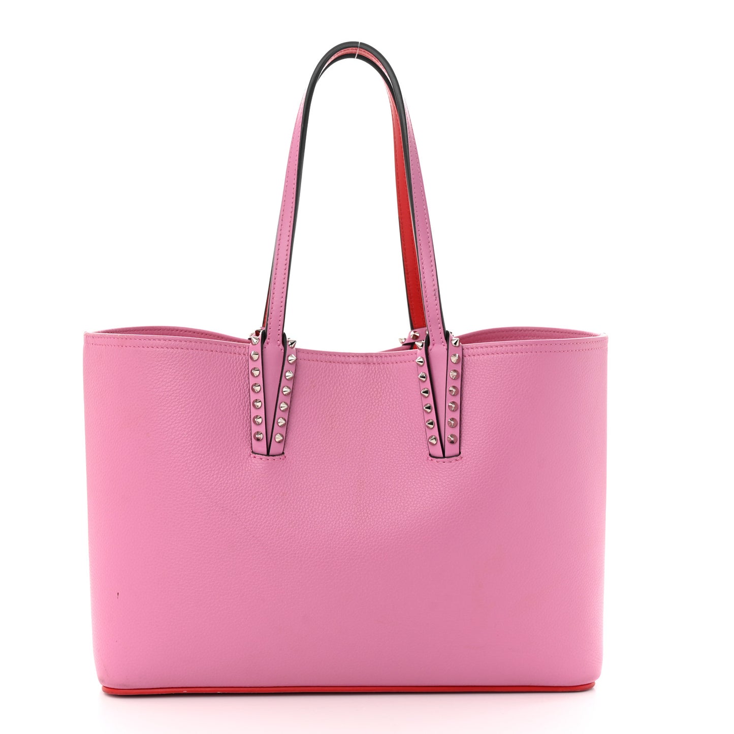 Calfskin Empire Spikes Small East West Cabata Tote Pink