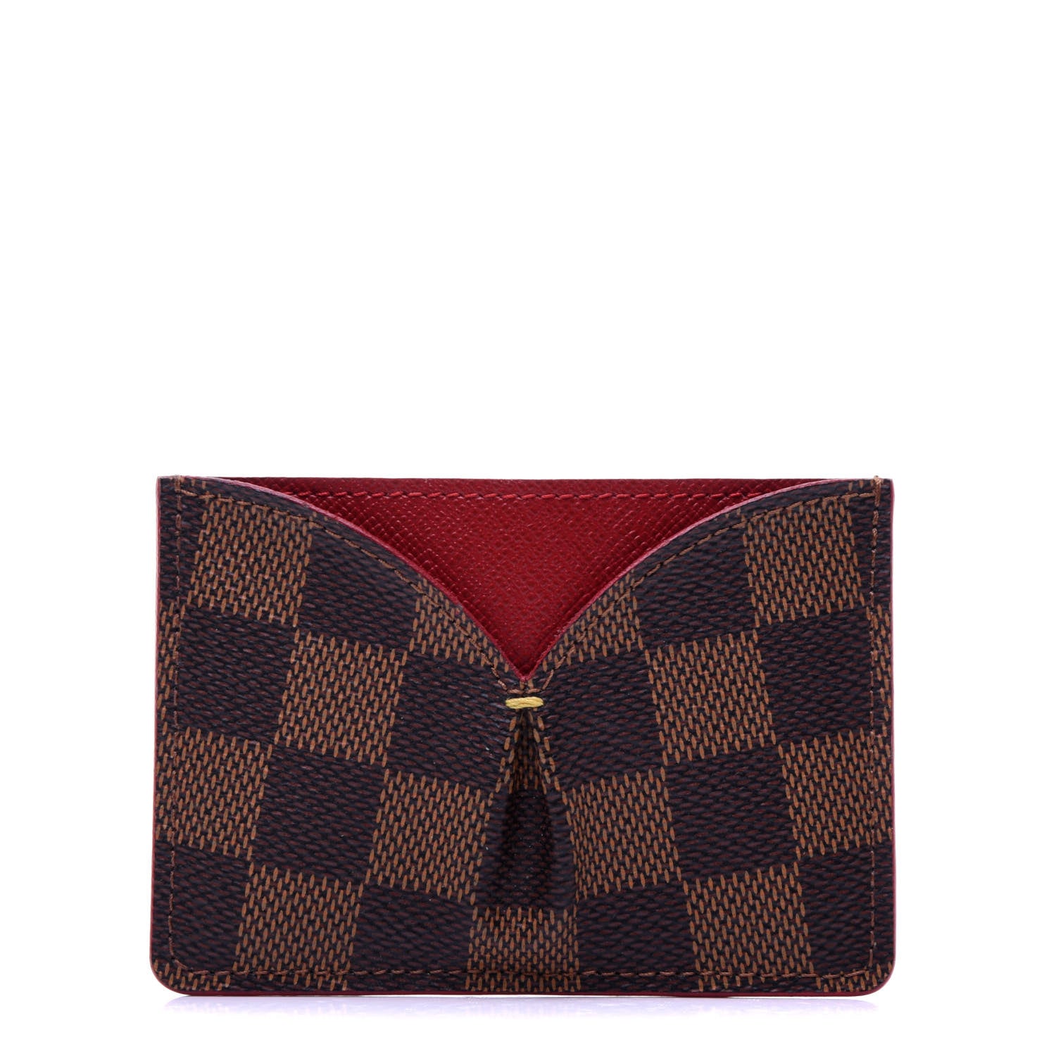 Louis Vuitton Damier Ebene Caissa Card Holder Cherry 1 of 18