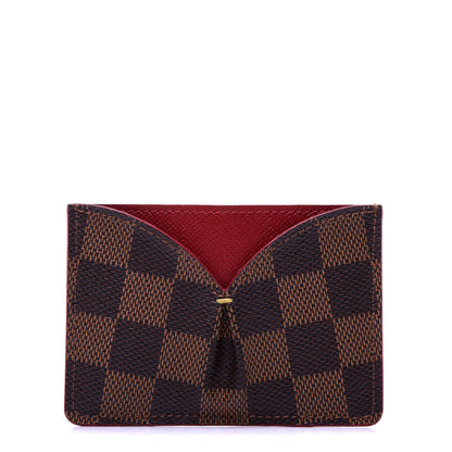 Louis Vuitton Damier Ebene Caissa Card Holder Cherry 1 of 18