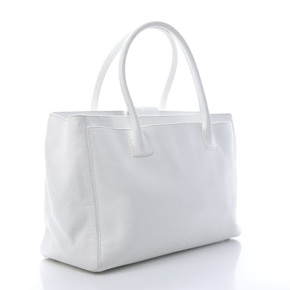 Chanel Calfskin Cerf Executive Shopper Tote White 3 of 14