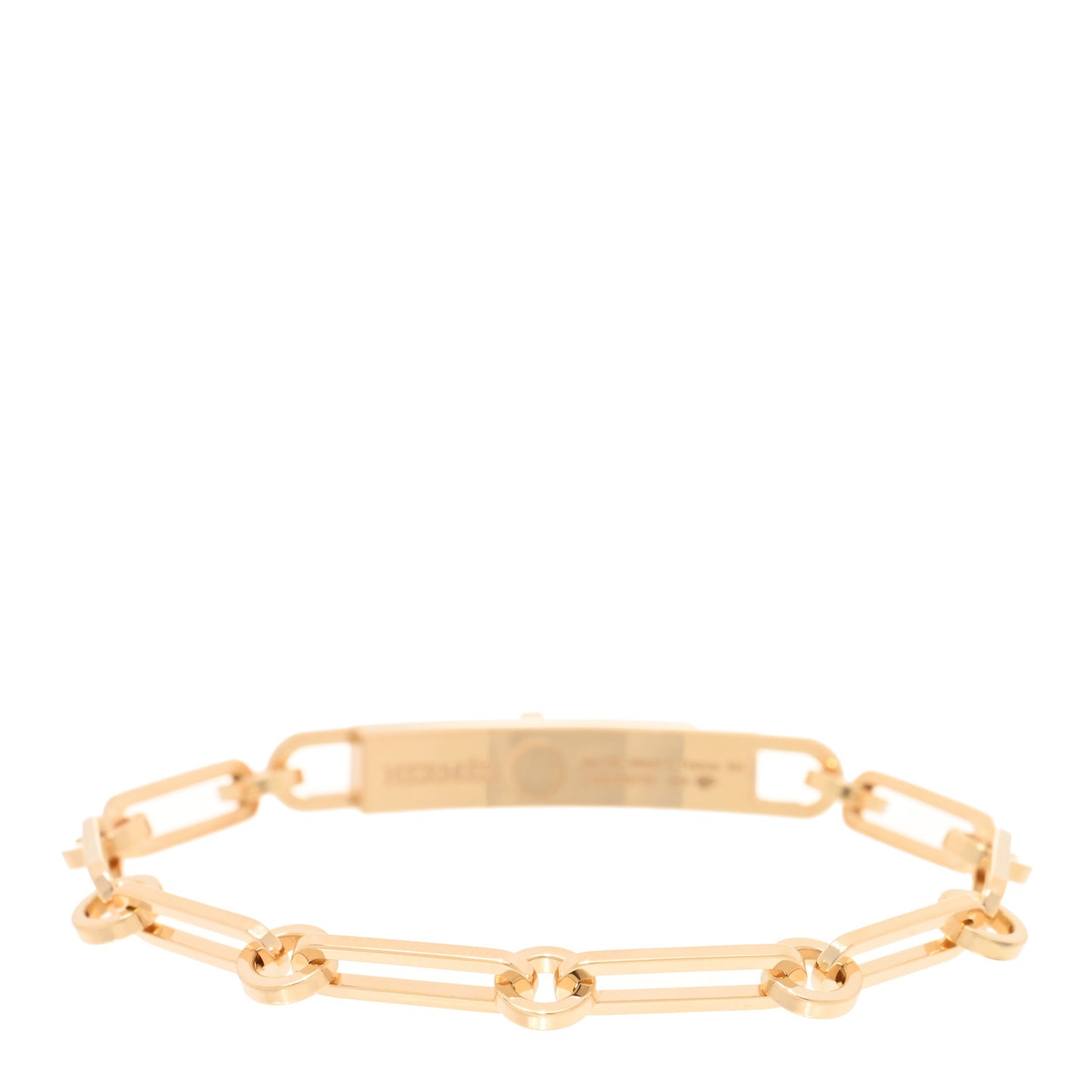 18K Yellow Gold Diamond Pave PM Kelly Chaine Bracelet SH