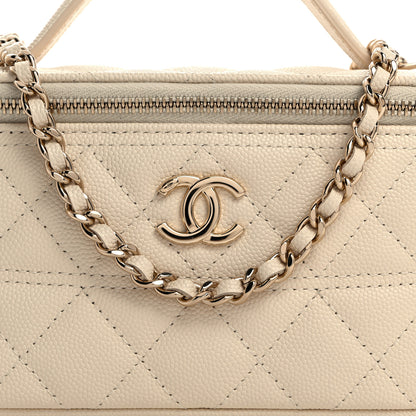 Chanel Caviar Quilted Trendy Handle Mini Vanity Ecru 9 of 12