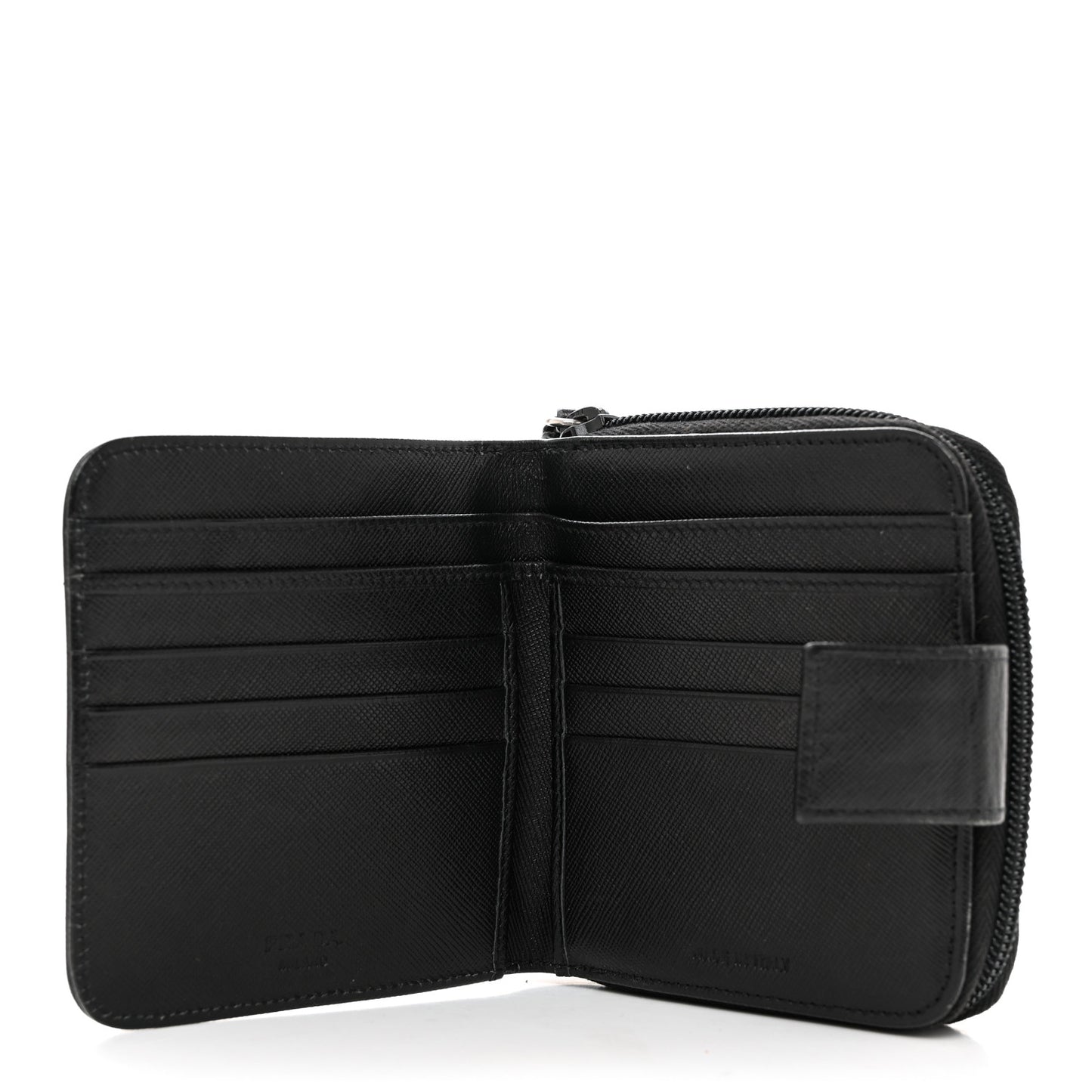Saffiano Metal Compact Wallet Black