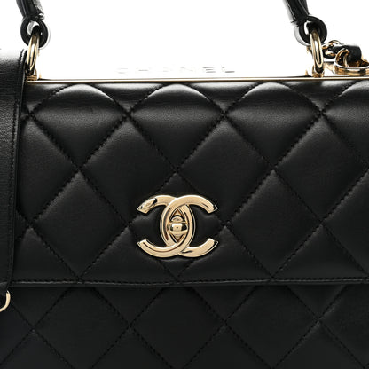 Chanel Lambskin Quilted Small Trendy CC Dual Handle Flap Bag Black 15 of 19