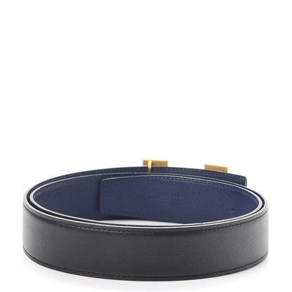 Hermes Swift Epsom 32mm H Belt 85 Black Bleu Saphir 3 of 8