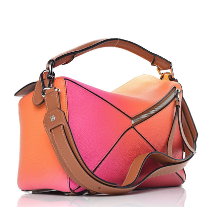 Loewe Calfskin Medium Puzzle Bag Orange Sunset 3 of 10