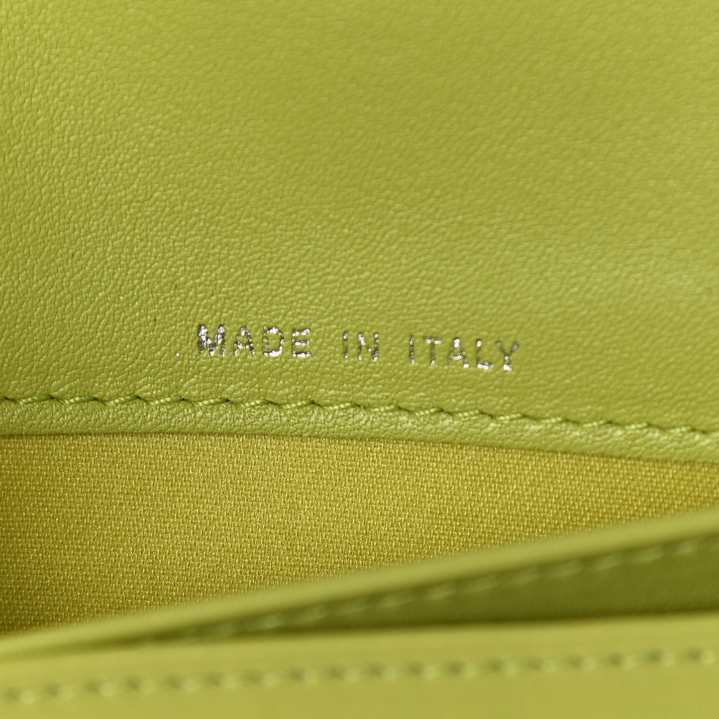 Patent Camellia Embossed Yen Wallet Green