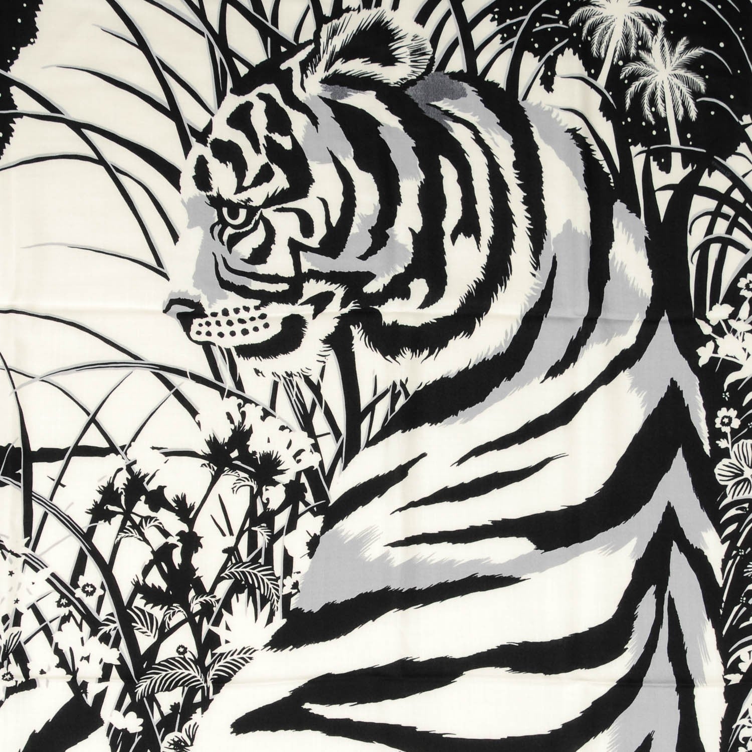 Hermes Cashmere Silk Tyger Tyger Shawl 140 1 of 6