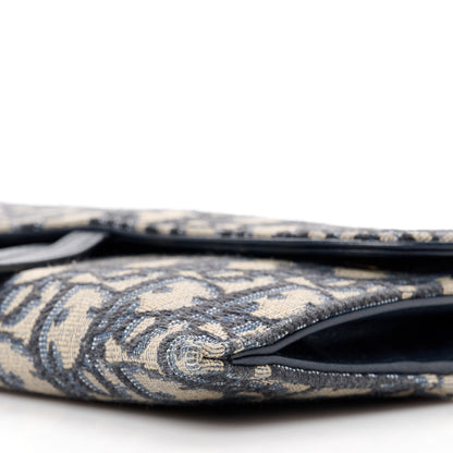 Christian Dior Oblique Saddle Chain Long Wallet Blue 14 of 15