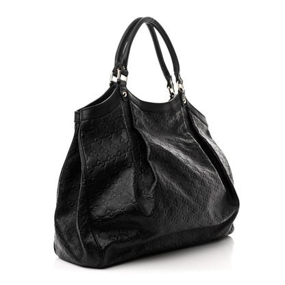Gucci Guccissima Large Sukey Tote Black 3 of 10