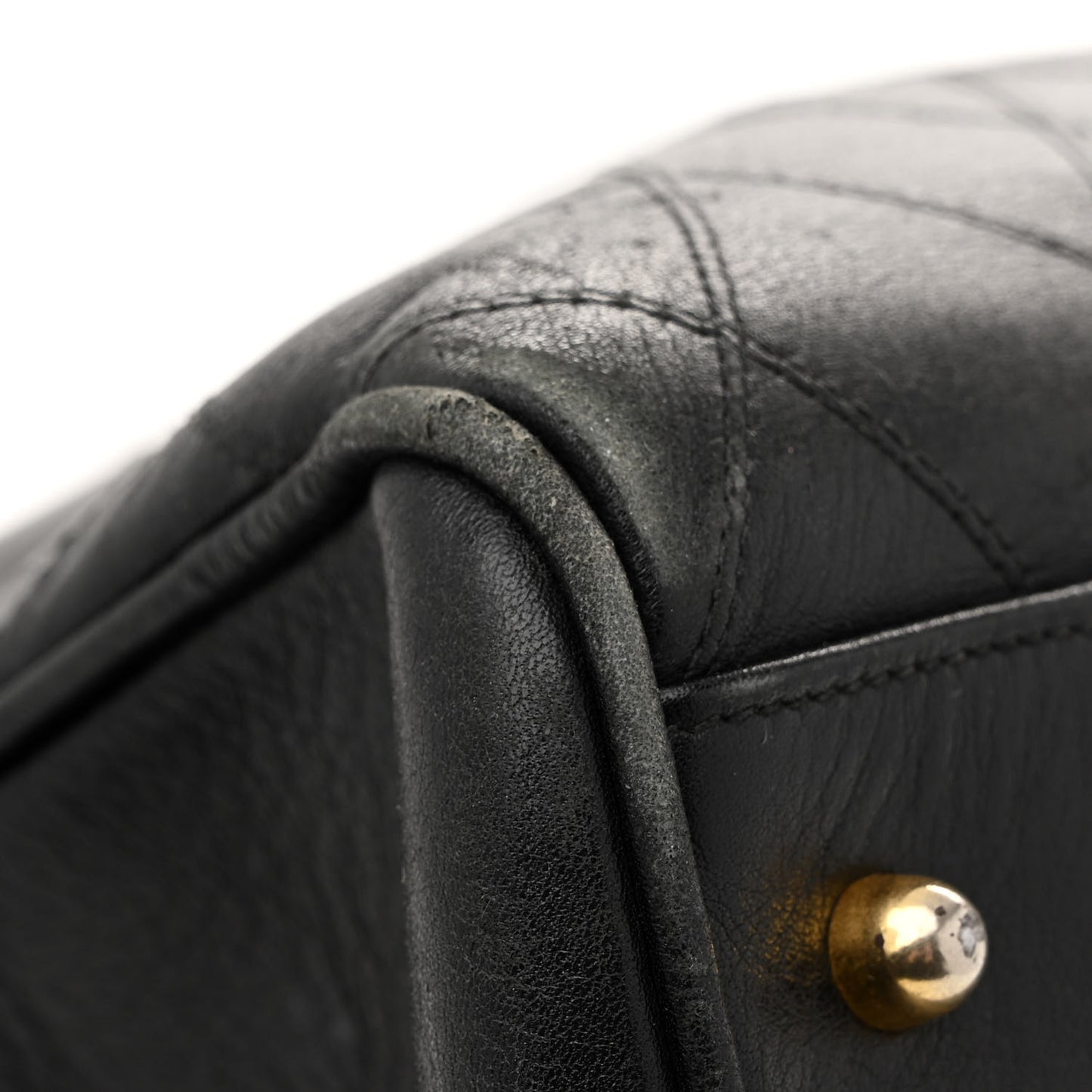 Calfskin Stitched XL Weekender Black