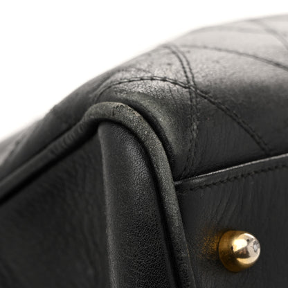 Chanel Calfskin Stitched XL Weekender Black 10 of 15