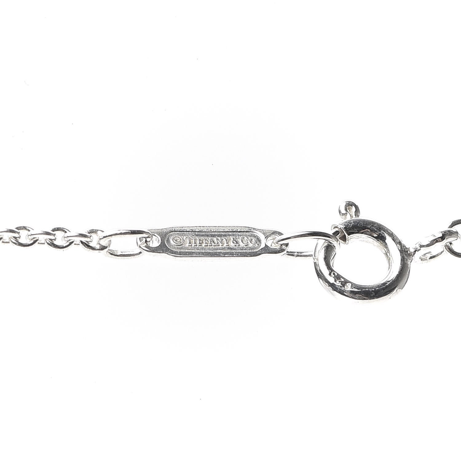 Tiffany Sterling Silver 1837 Open Circle Pendant Necklace 4 of 5