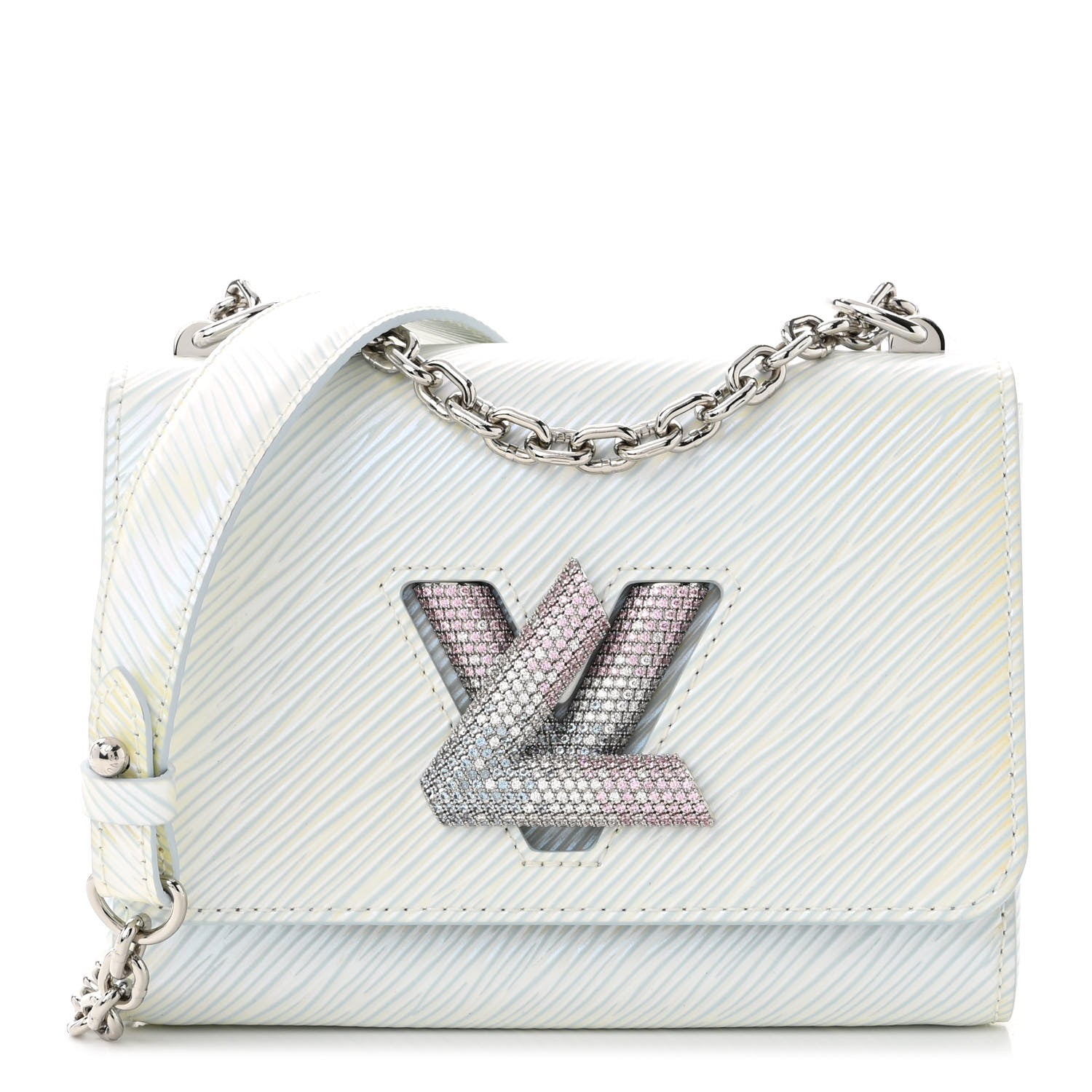 Louis Vuitton Epi Milky Way Twist Braided Chain Shoulder Bag Icy Blue 3 of 11