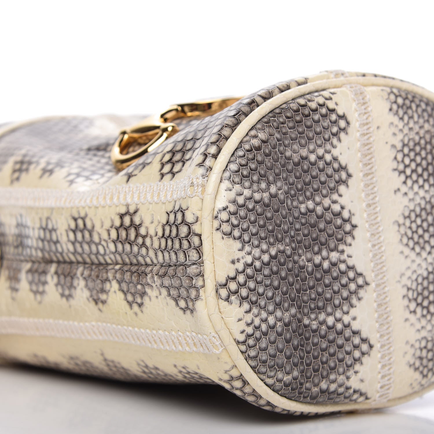 Gucci Snakeskin Mini Zumi Bucket Bag Grey 6 of 10