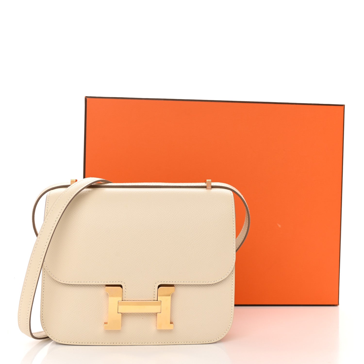 Hermes Epsom Constance 18 Craie 12 of 12