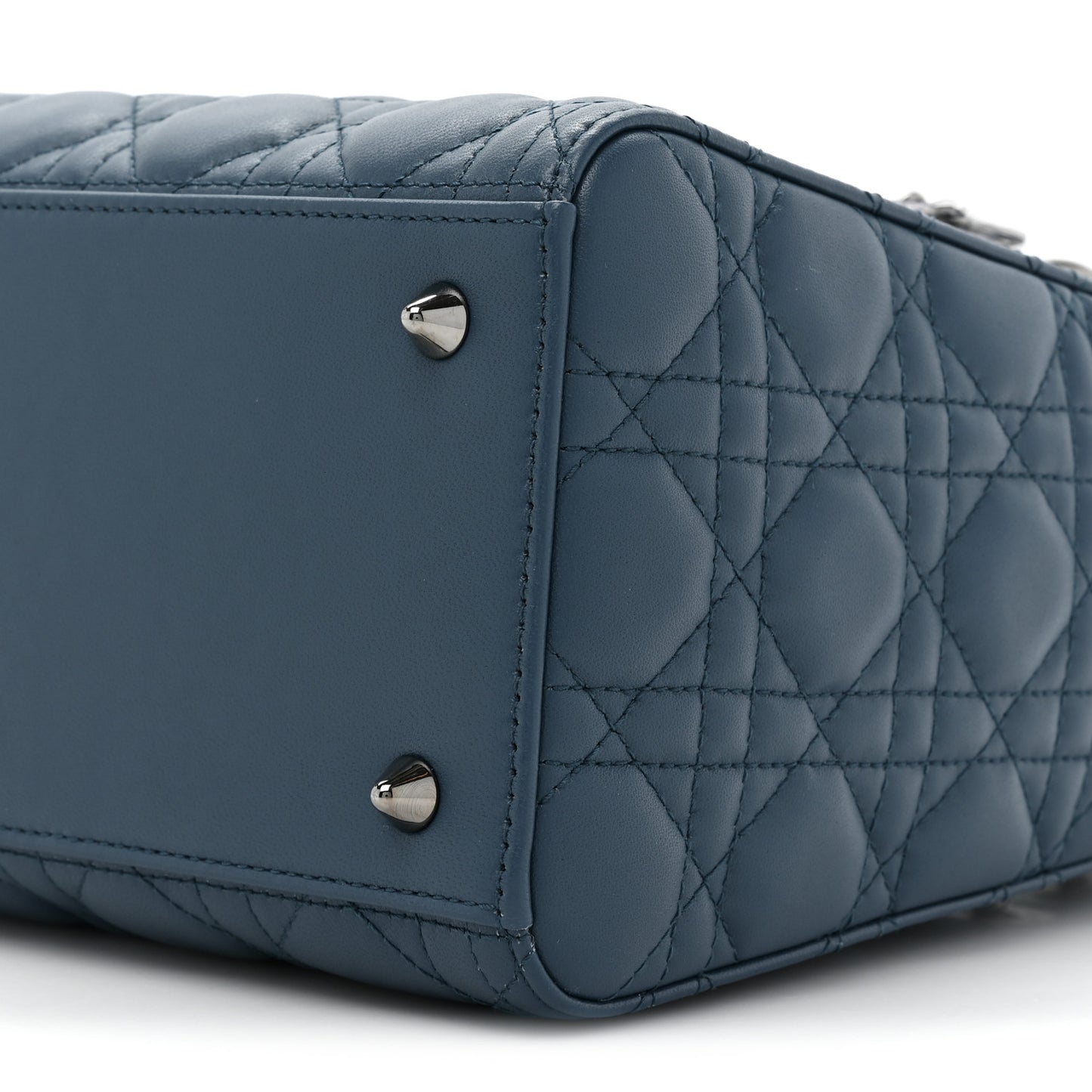 Lambskin Cannage Medium Lady Dior Blue