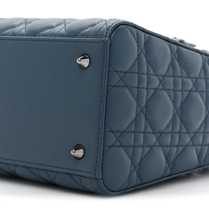 Christian Dior Lambskin Cannage Medium Lady Dior Blue 8 of 10