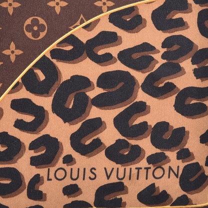 Louis Vuitton Silk Leopard Monogram Square Scarf 5 of 6