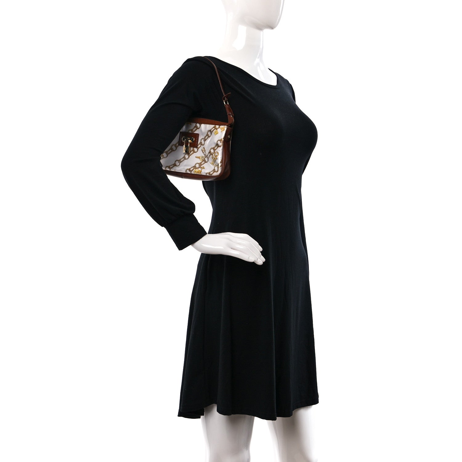 Louis Vuitton Monogram Charms Pochette Accessories Bag White 2 of 7