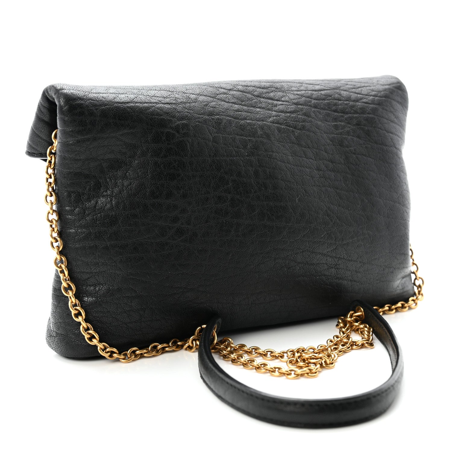 Saint Laurent Supple Lambskin Small Cassandre Chain Pouch Black 3 of 10