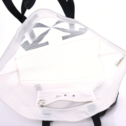 Off-White PVC Transparent Arrows Logo Tote Bag White Black 5 of 15