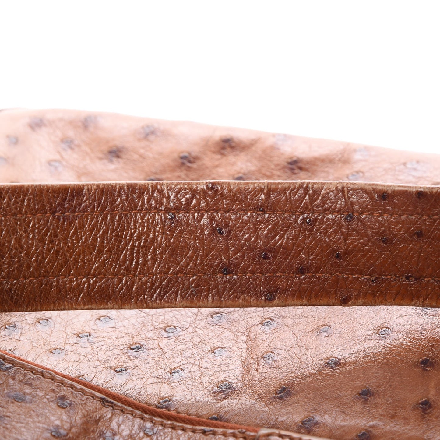Ostrich Noumea Flap Bag Gold