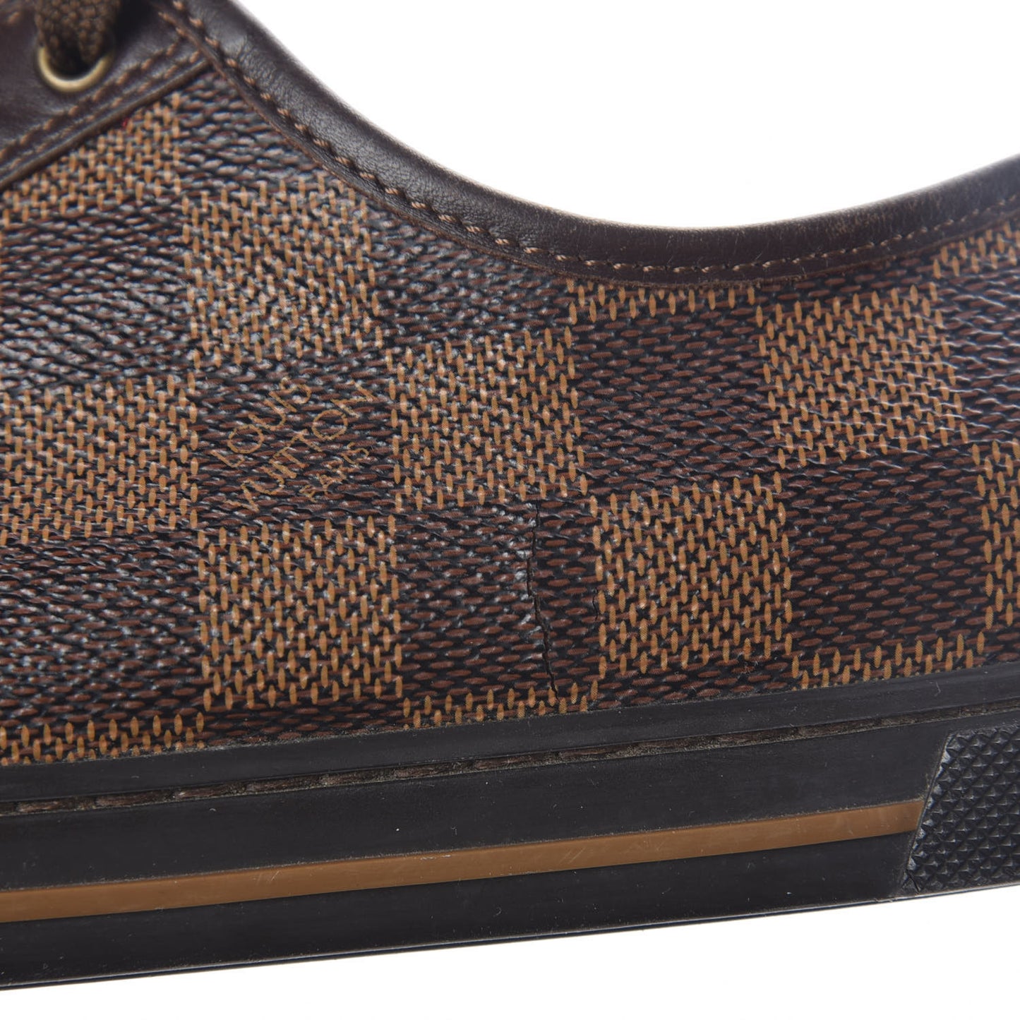 Calfskin Damier Ebene Punchy Sneakers 37.5