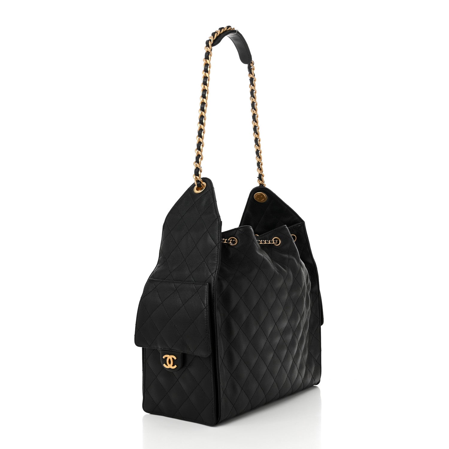 Chanel Caviar Quilted Medium Chanel 25 Handbag Black 4 of 12