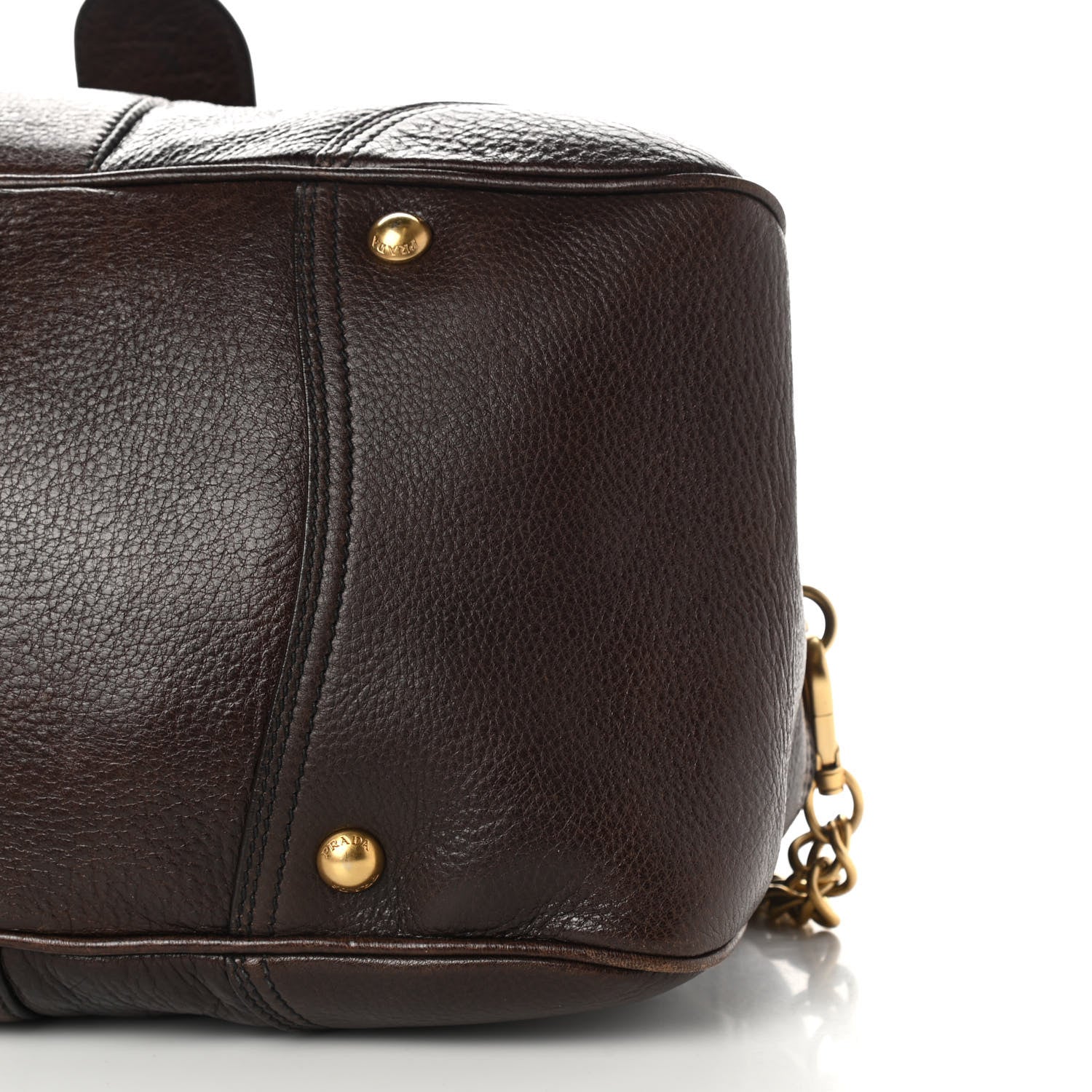 Prada Cervo Large Animalier Satchel Cacao 10 of 10